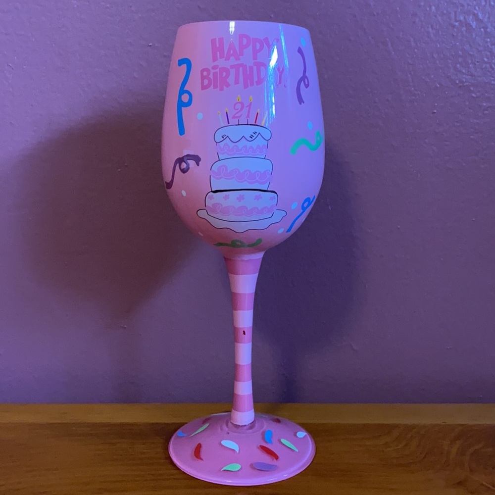Happy 21 Birthday Wine Glass 2️⃣1️⃣🍷 - Picture 2 of 3